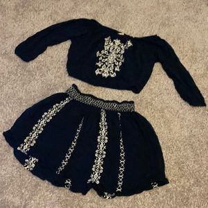Boho Top and Skirt Set - XS